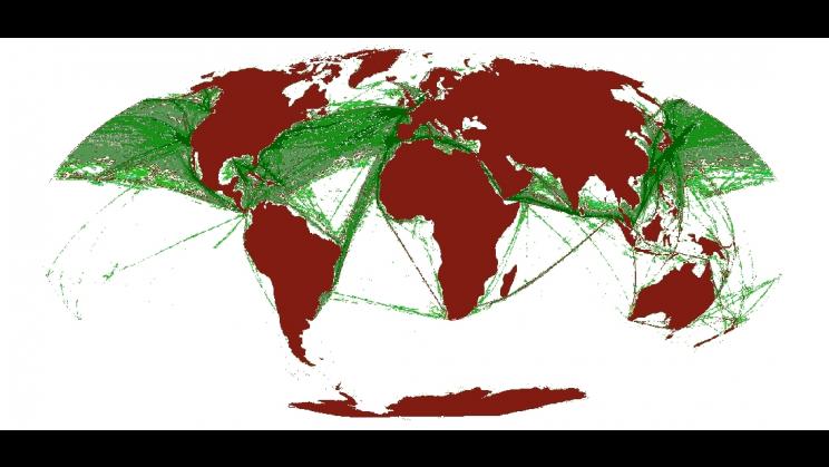maritime transport - world map