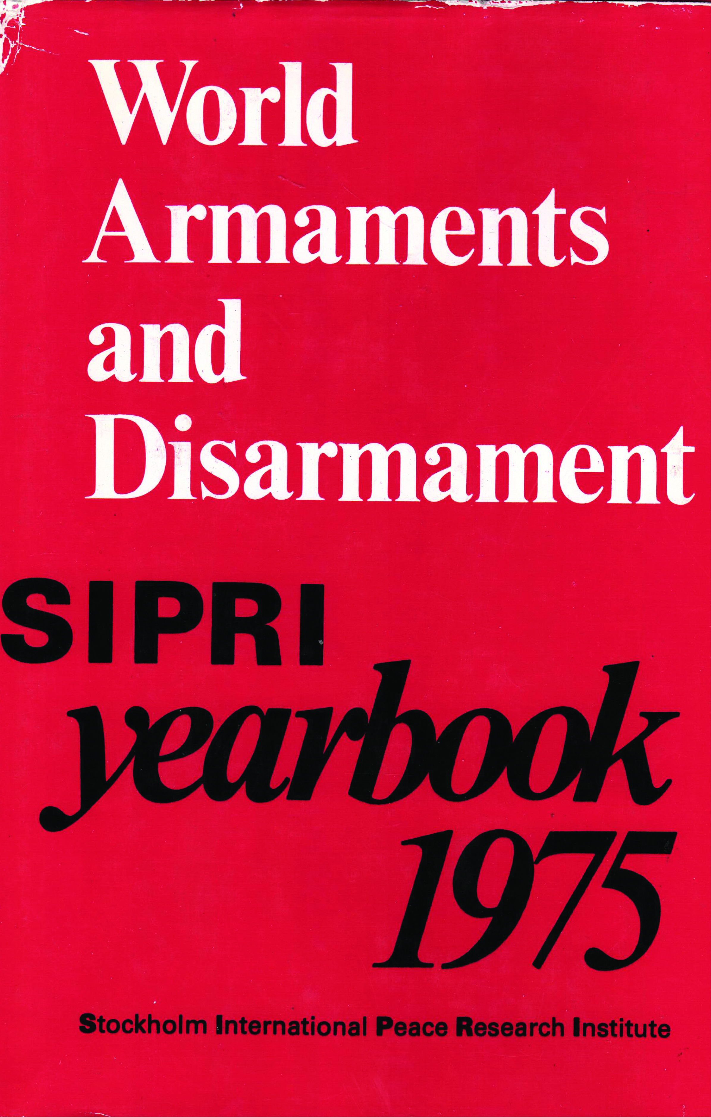 SIPRI yearbook 1975 cover
