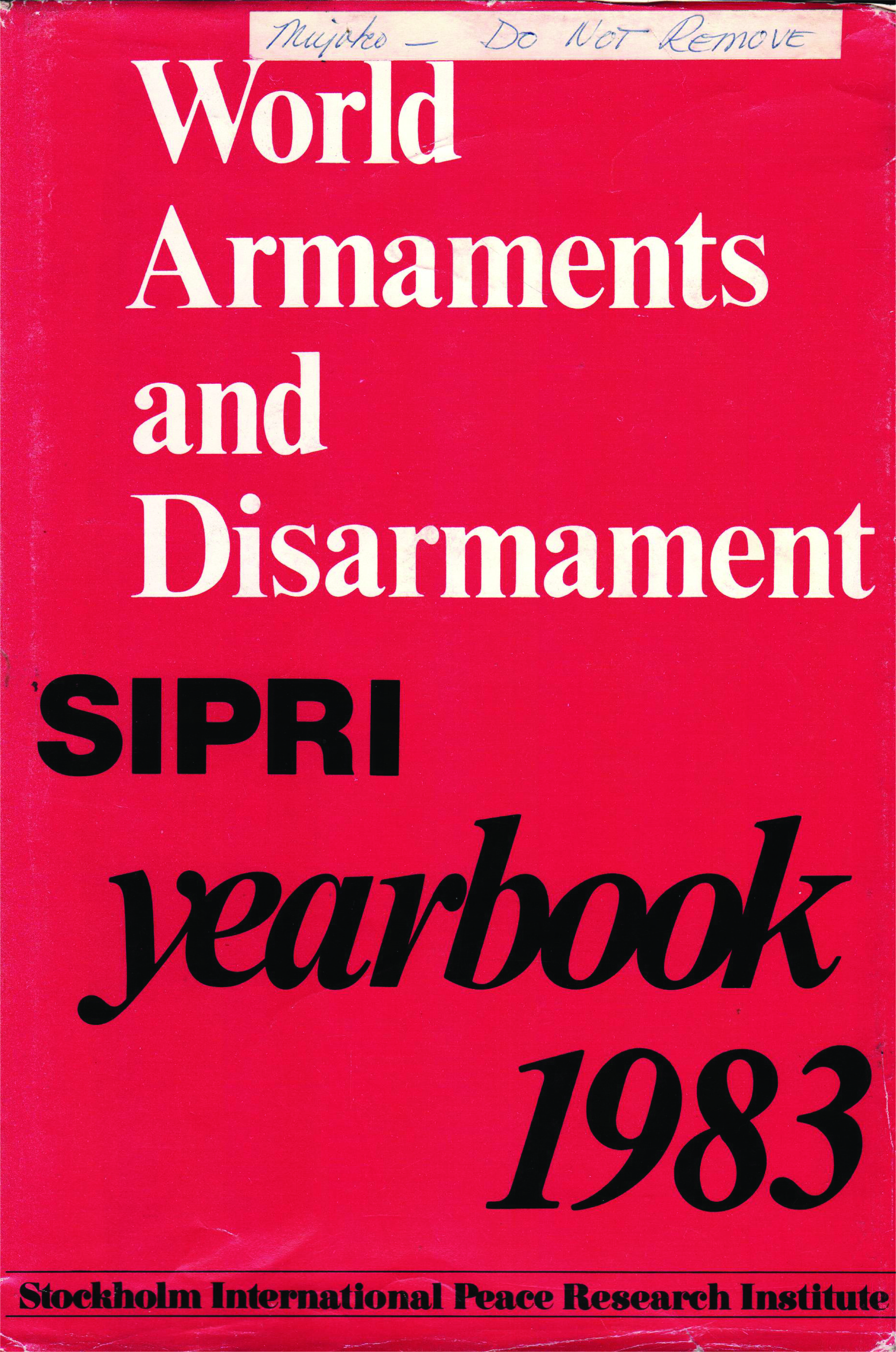 SIPRI yearbook 1983 cover