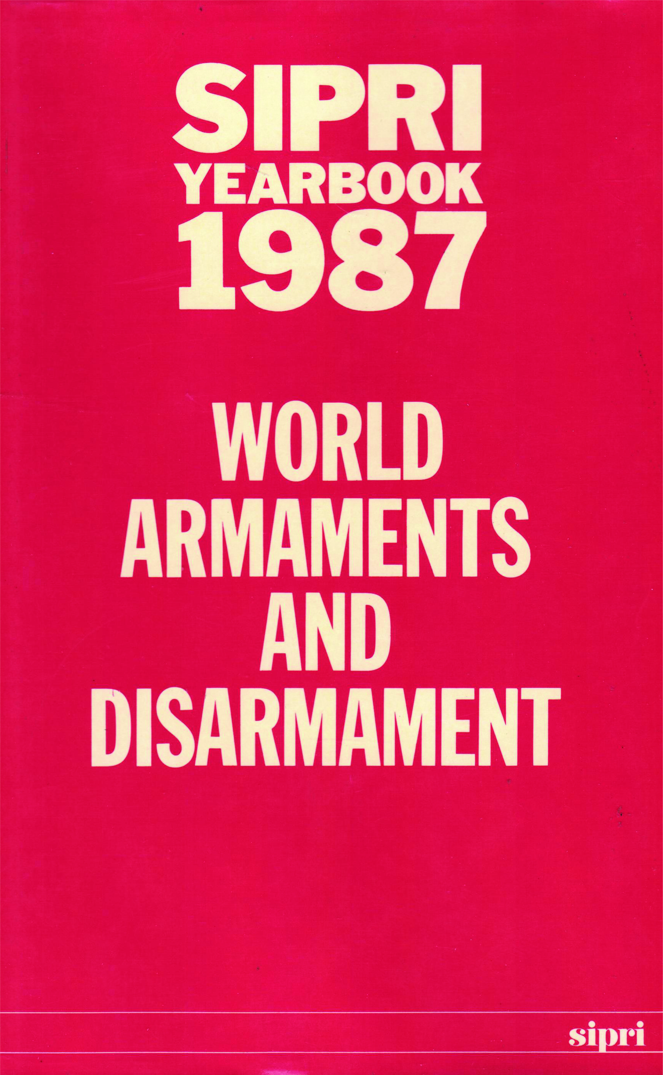 SIPRI yearbook 1987 cover