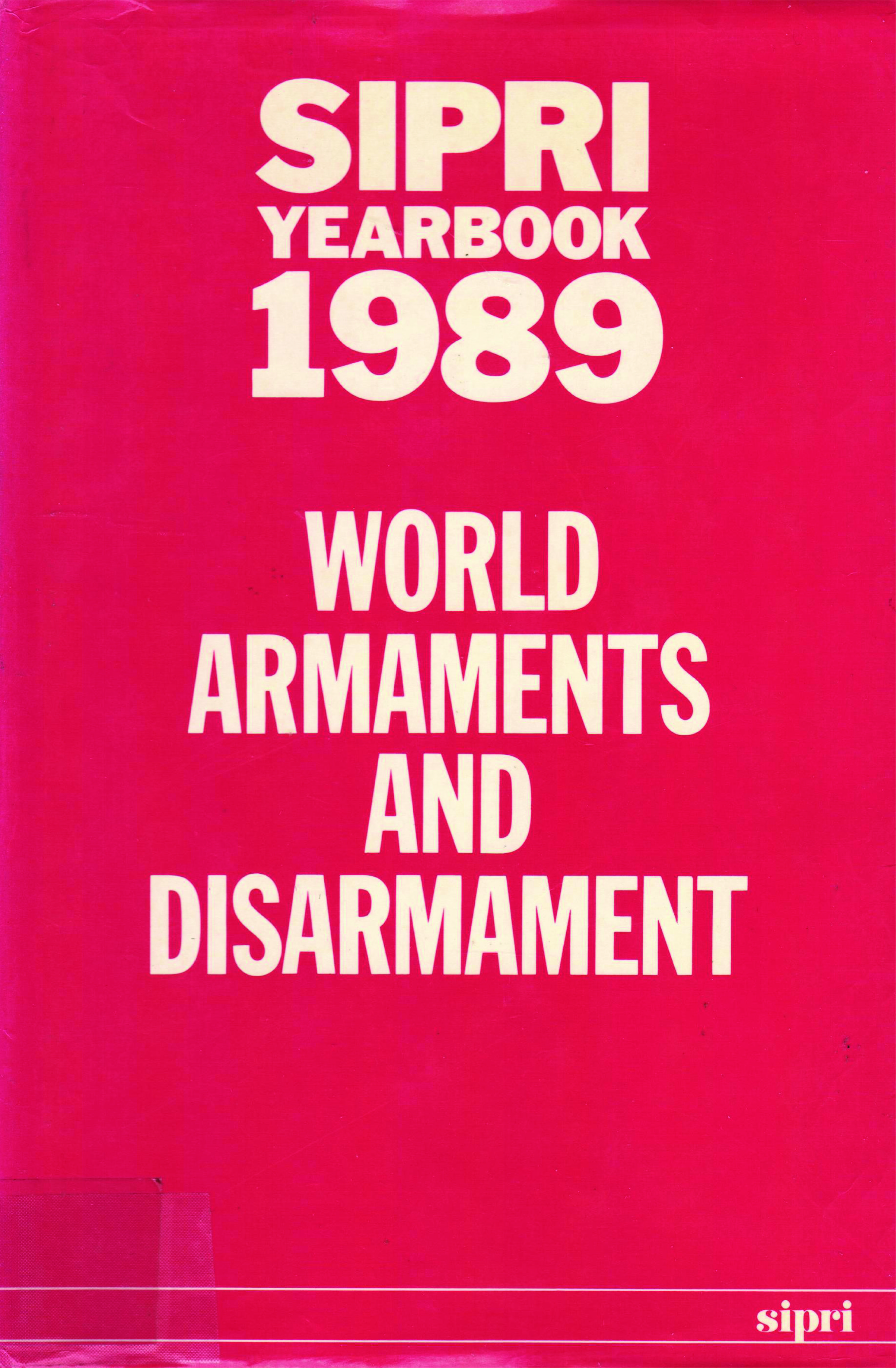 SIPRI yearbook 1989 cover