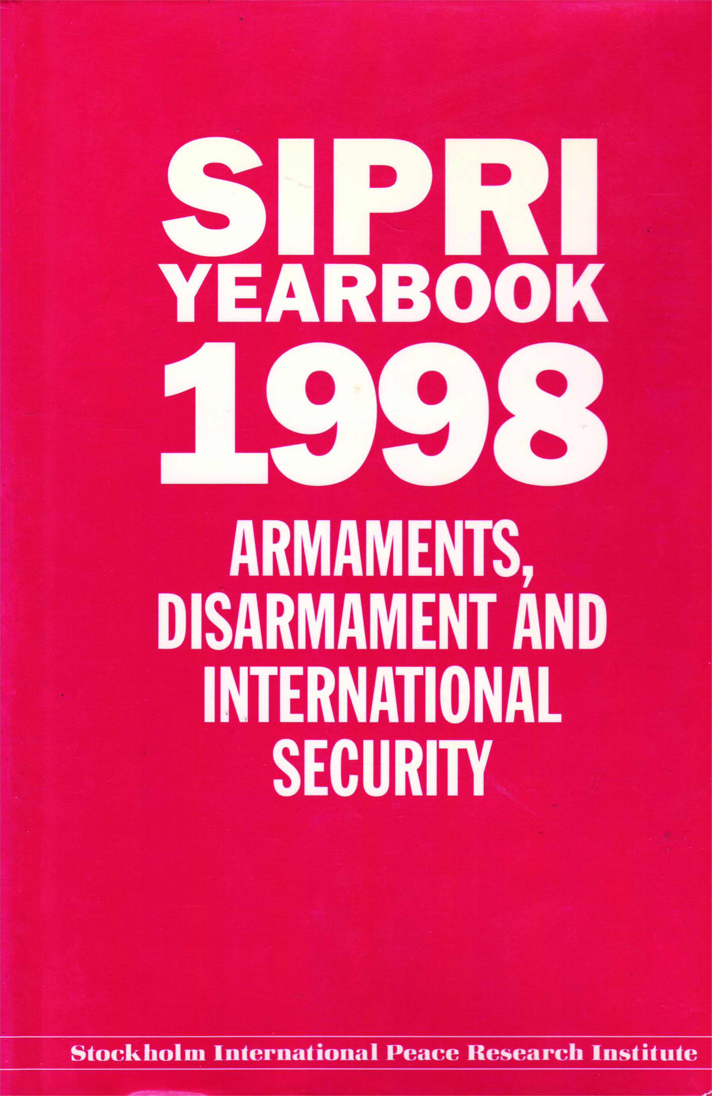 SIPRI yearbook 1998 cover