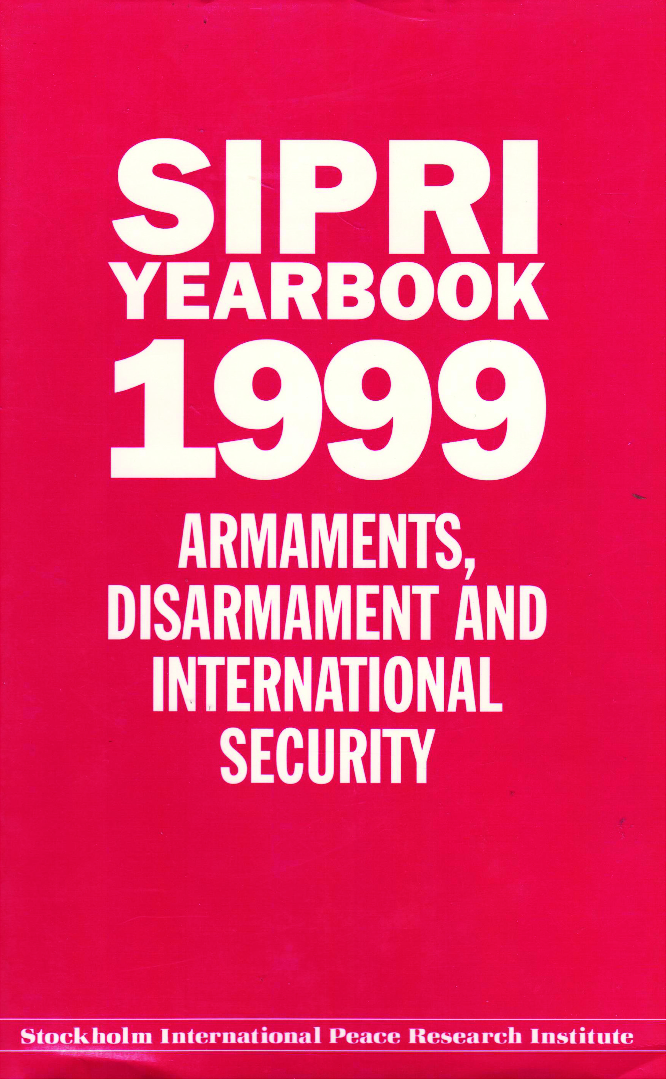 SIPRI yearbook 1999 cover