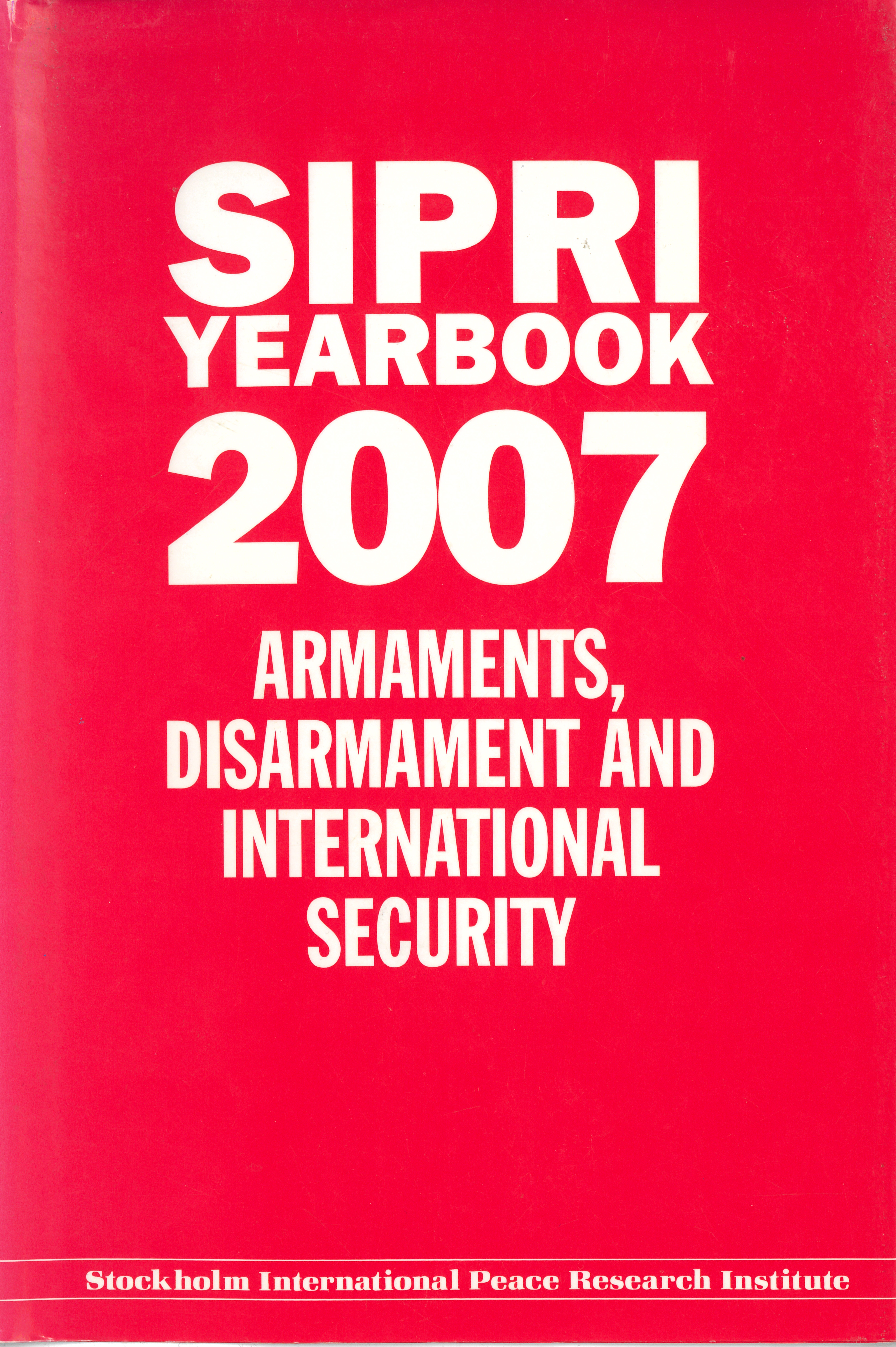 SIPRI yearbook 2007 cover