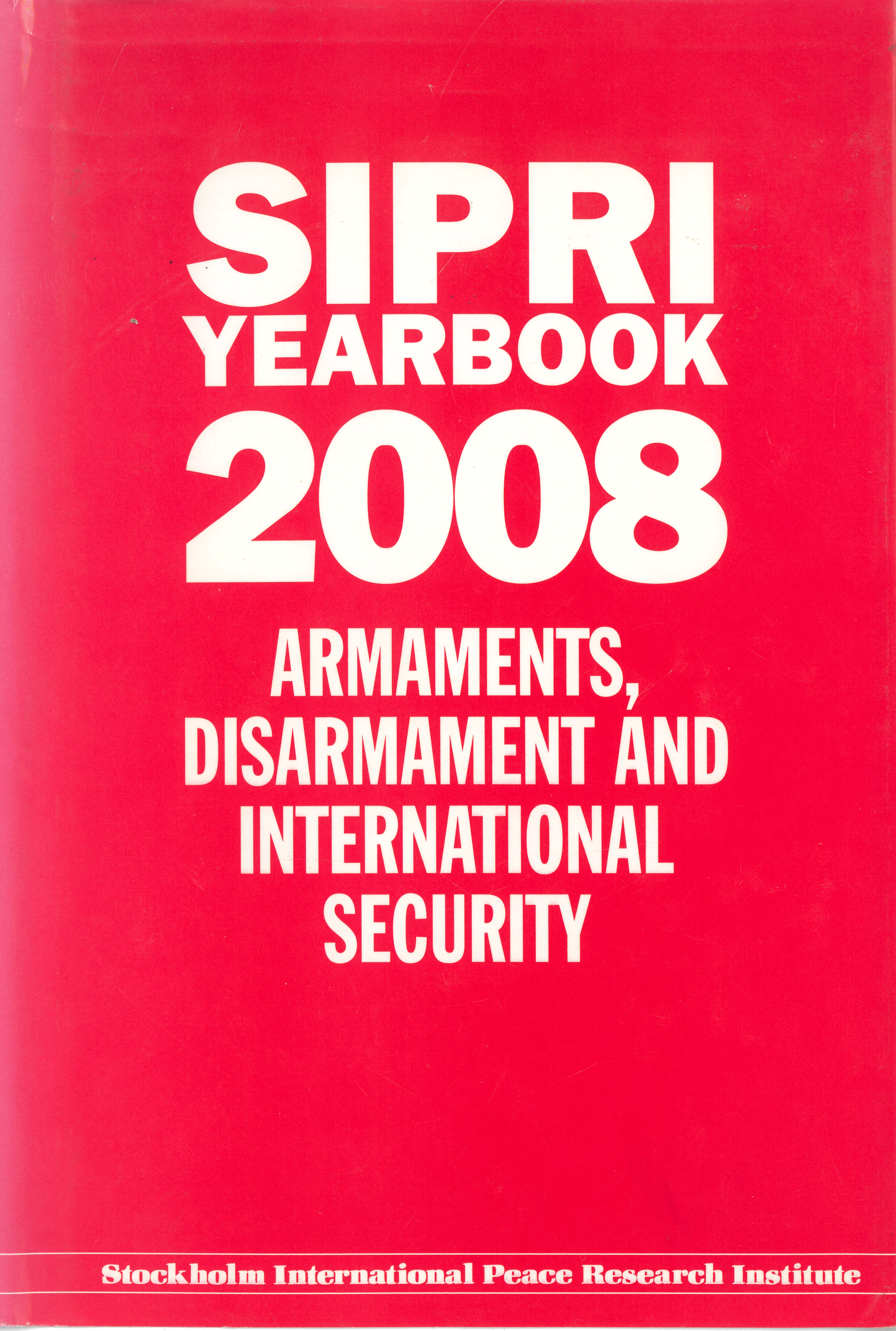 SIPRI yearbook 2008 cover