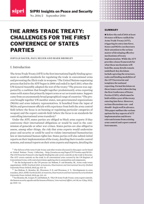 The Arms Trade Treaty: Challenges for the First Conference of States ...