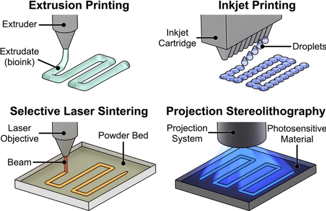 Selected additive manufacturing techniques