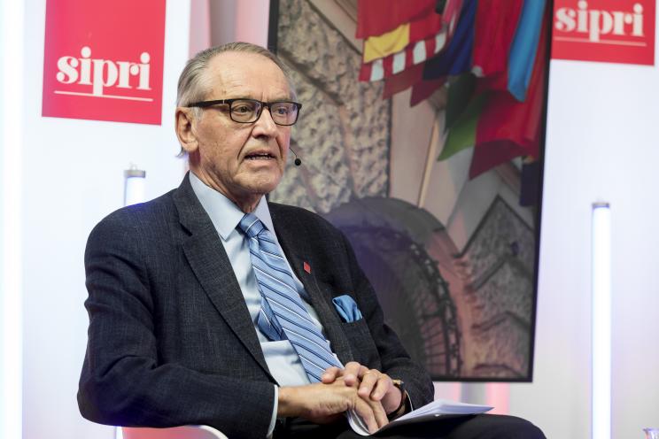 Ambassador Jan Eliasson, Chair of the SIPRI Governing Board, during panel on 'Conflict management in the Organization for Security and Co-operation in Europe (OSCE) area'