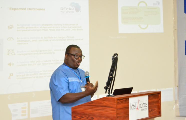 Presentation during the launch the Research & Action for Peace Network in Senegal