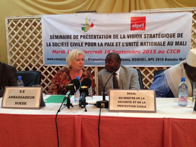 15 September 2015: (CONASCIPAL) Launch of strategic vision for civil society contributions to peace and national unity in Mali.