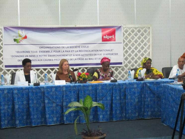 27 November 2013, Bamako, Mali: (SIPRI–CONASCIPAL) The project was launched with a seminar with Malian civil society organizations.
