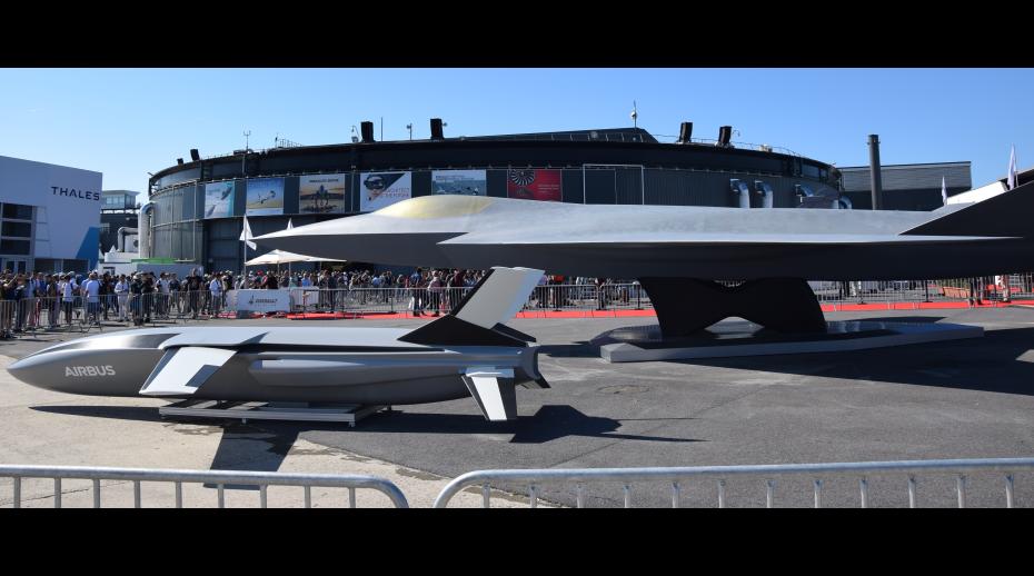 Franco–German Future Combat Air System New Generation Fighter mock-up at the Paris Air Show, 2019