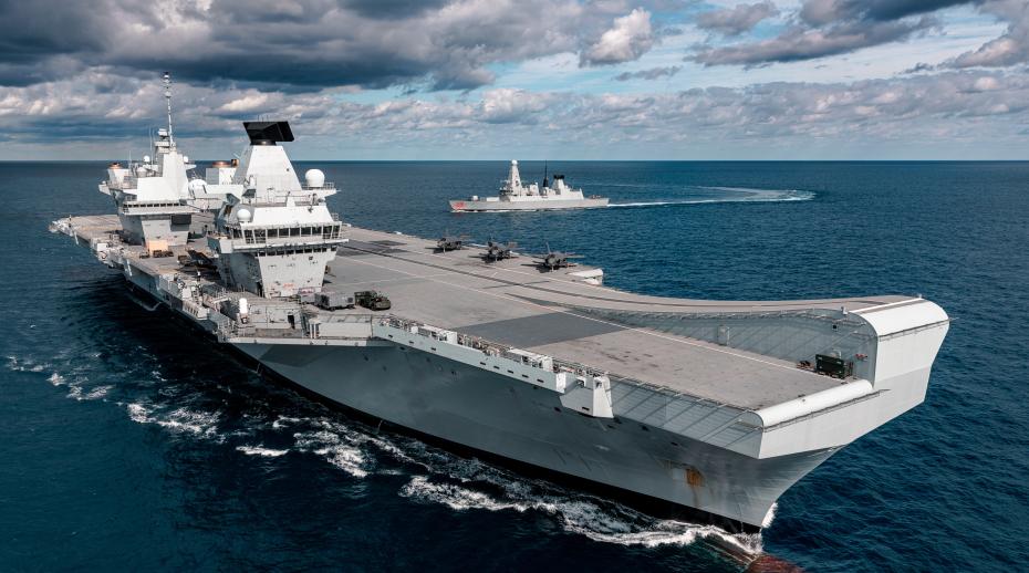F-35 Lightning jets onboard the United Kingdom’s next generation aircraft carrier, HMS Queen Elizabeth