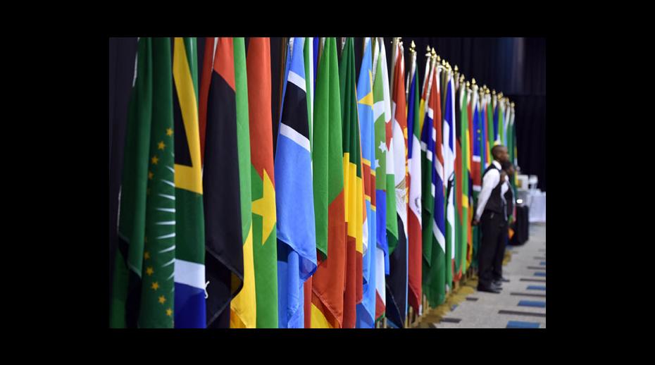 African Union summit flags