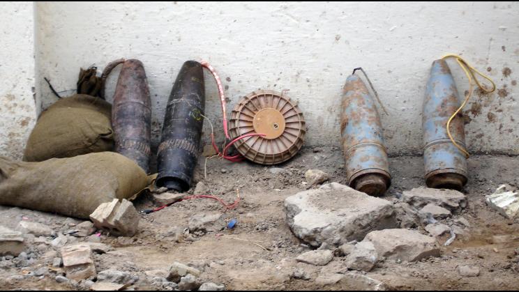 Improvised explosive device in Baghdad, 2005.