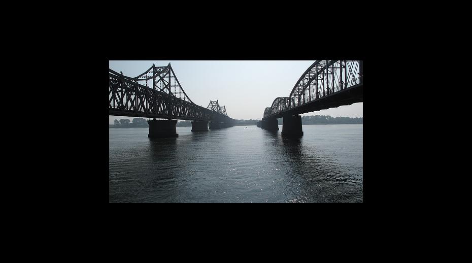 The China-North Korea Friendship Bridge during the day