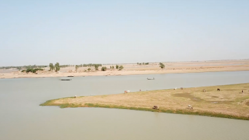 Niger River in central Mali, image still from film.