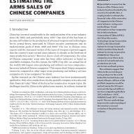 Estimating the Arms Sales of Chinese Companies COVER