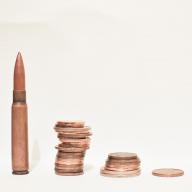 Bullet and coins