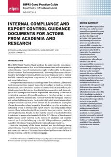 SIPRI Good Practice Guide: Export Control ICP Guidance Material no. 1