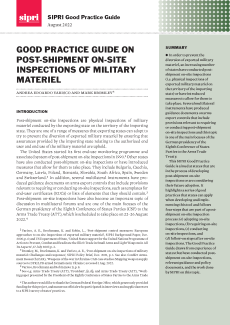 Good Practice Guide on Post-Shipment On-site Inspections of Military Materiel