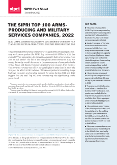 The SIPRI Top 100 arms-producing and military services companies, 2022