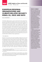 Cover European regional organizations and climate-related security risks: EU, OSCE and NATO
