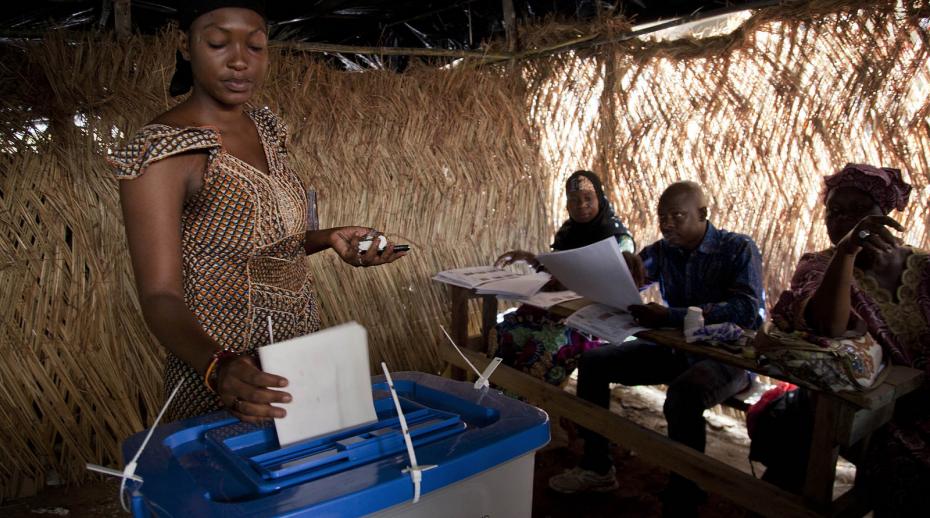Malians voted in the first round of the 2013 presidential elections at the Ecole de la République in Bamako.
