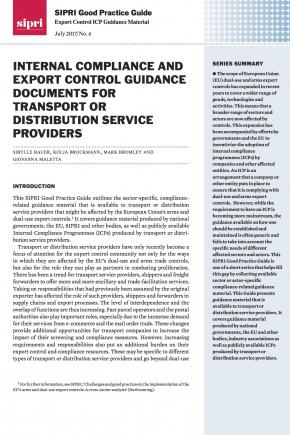 SIPRI Good Practice Guide: Export Control ICP Guidance Material no. 4