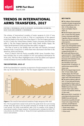 Trends in international arms transfers, 2017