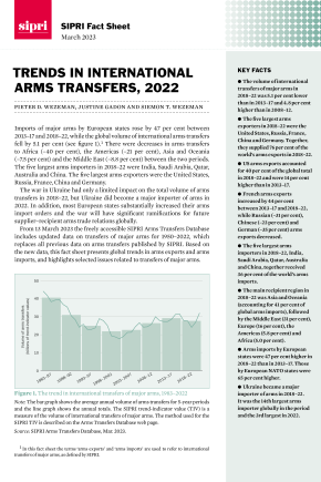 Trends in International Arms Transfers, 2022
