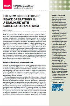 Sahel-Saharan Africa dialogue - SIPRI workshop report