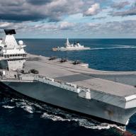 F-35 Lightning jets onboard the United Kingdom’s next generation aircraft carrier, HMS Queen Elizabeth